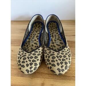 Rothy’s Women's The Flat Round Toe Spotted Leopard Print Size 8 Shoes Flats